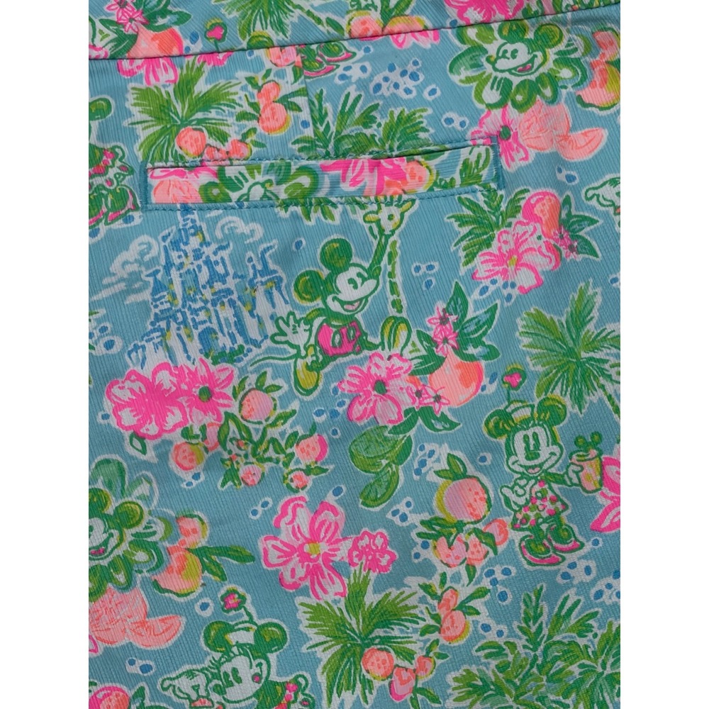 Disney x Lilly Pulitzer Mickey Minnie Mouse Floral Scallop Buttercup Shorts 8 - Picture 4 of 10